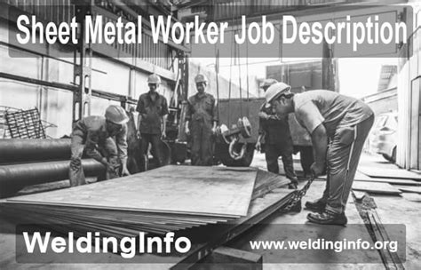 sheet metal worker job welding|sheet metal worker responsibilities.